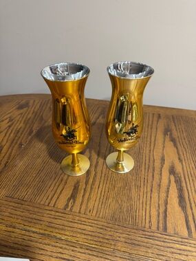 Gold Metallic Goblets with Horse & Knight - Set of 2 Medieval Times Chicago